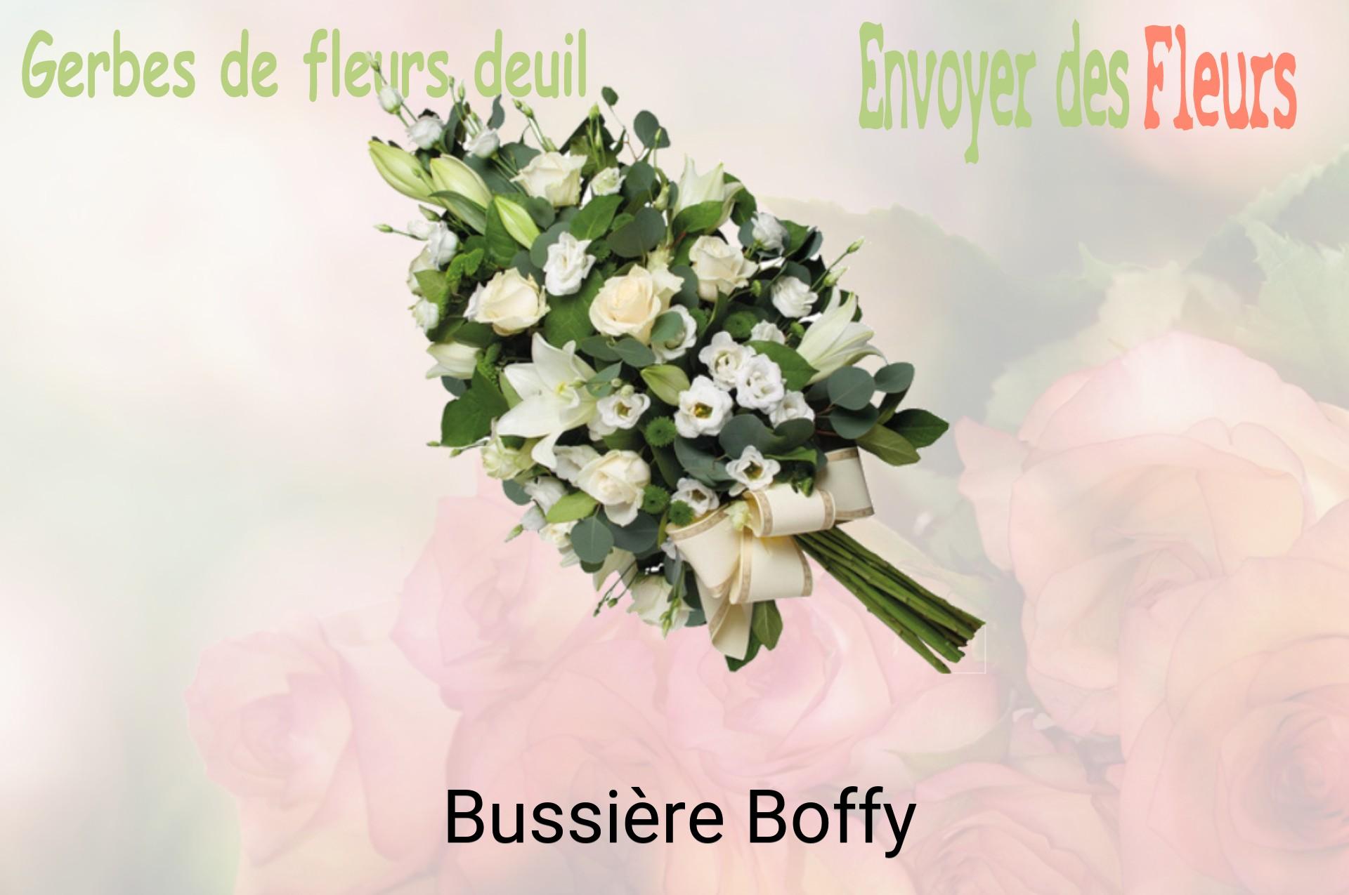 Gerbe de fleurs de deuil livrée à Bussière-Boffy
